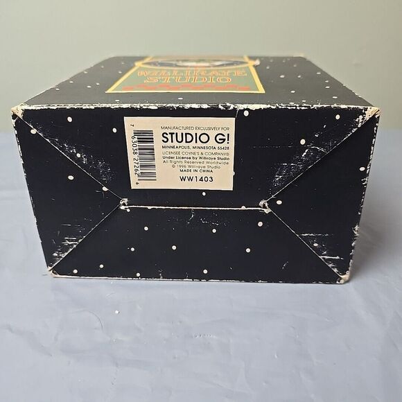 Williraye Studio - Folk Art - Cow With Cat Pull Toy Figurine WW1403 On Wheels - Picture 12 of 12